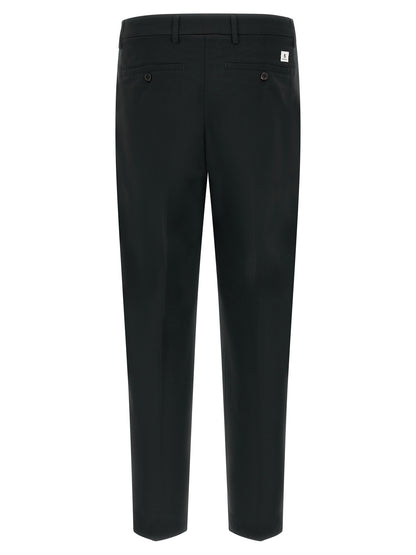 Casual Pants by Department 5 for men in stretch polyester & viscose black & signature features an refined tailoring silhouette, showcasing a premium wide with a and long cut for a refined tailoring look.