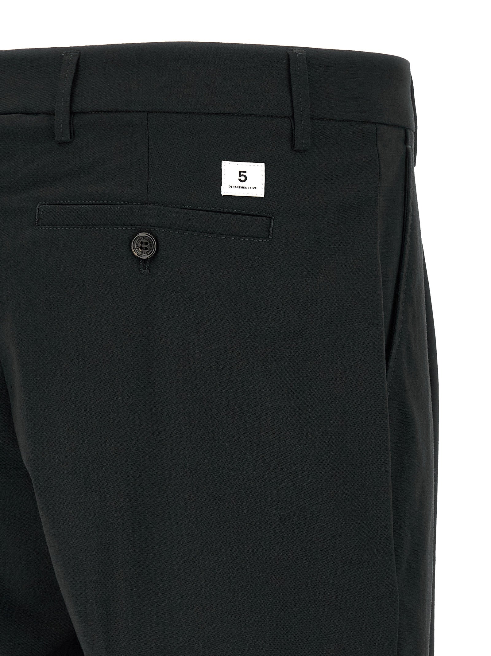 Casual Pants by Department 5 for men in stretch polyester & viscose black & signature presents a refined pantology silhouette, artfully defined by a refined pantology wide, long, and a sophisticated .