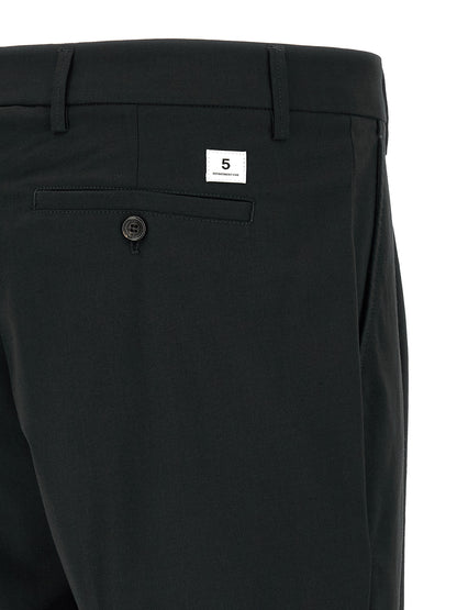Casual Pants by Department 5 for men in stretch polyester & viscose black & signature presents a refined pantology silhouette, artfully defined by a refined pantology wide, long, and a sophisticated .