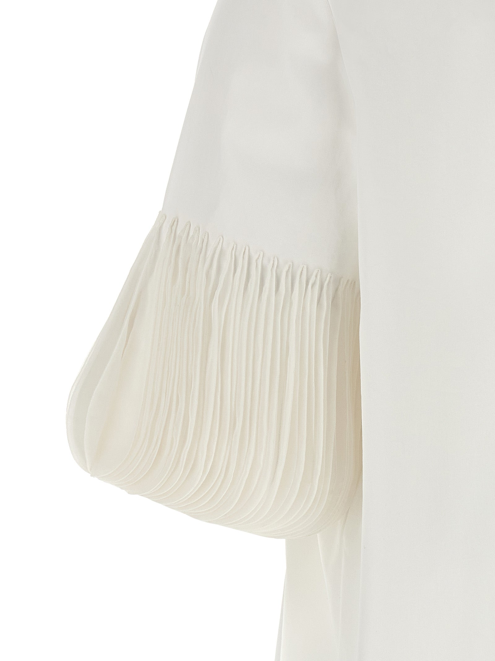 Blouse by Valentino Garavani for women in cotton white & patterned showcases a sleek silhouette, elegantly detailed with a sleek and for a sleek finish.