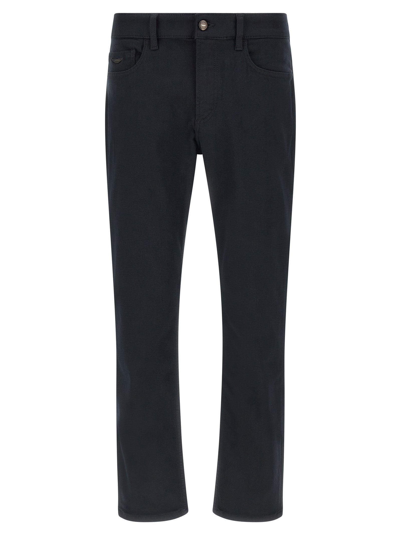 Jeans by Hugo Boss for men in stretch polyester denim blue features an sartorial straight-leg & regular-fit and long with a cut for a sartorial finish.