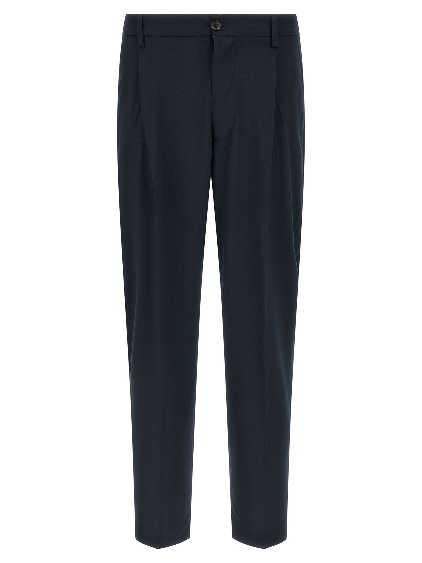 Department 5 Men's Wide Stretch Polyester & Viscose Casual Pants - Blue