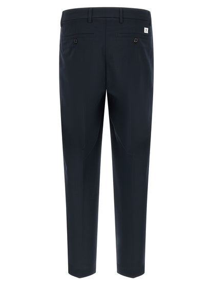 Department 5 Men's Wide Stretch Polyester & Viscose Casual Pants - Blue