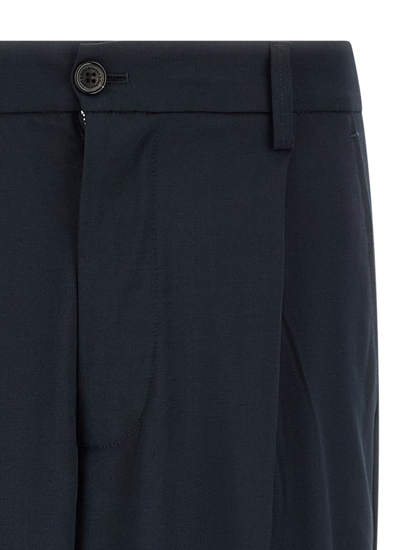 Department 5 Men's Wide Stretch Polyester & Viscose Casual Pants - Blue