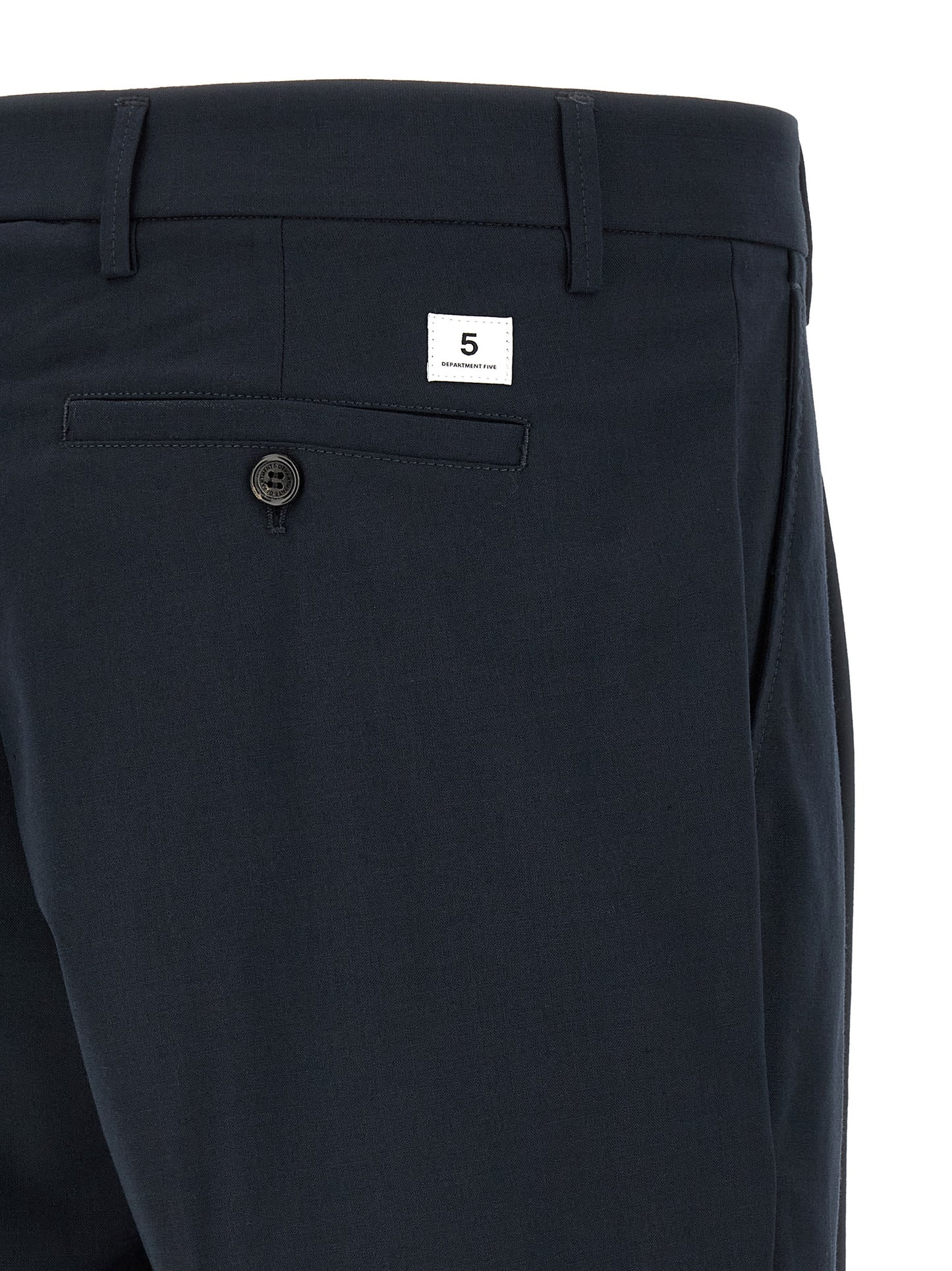 Department 5 Men's Wide Stretch Polyester & Viscose Casual Pants - Blue