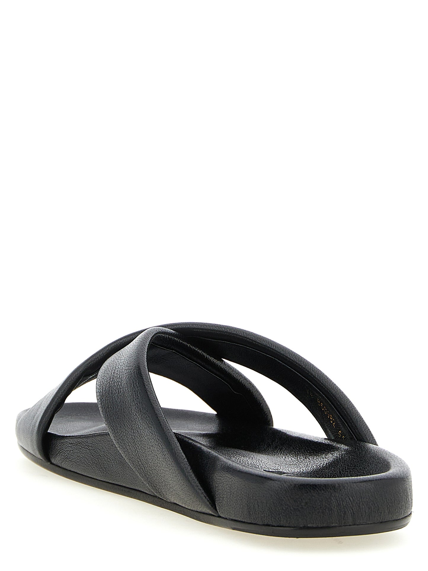 Saint Laurent Men's Lamb Leather Flat Shoes - Black