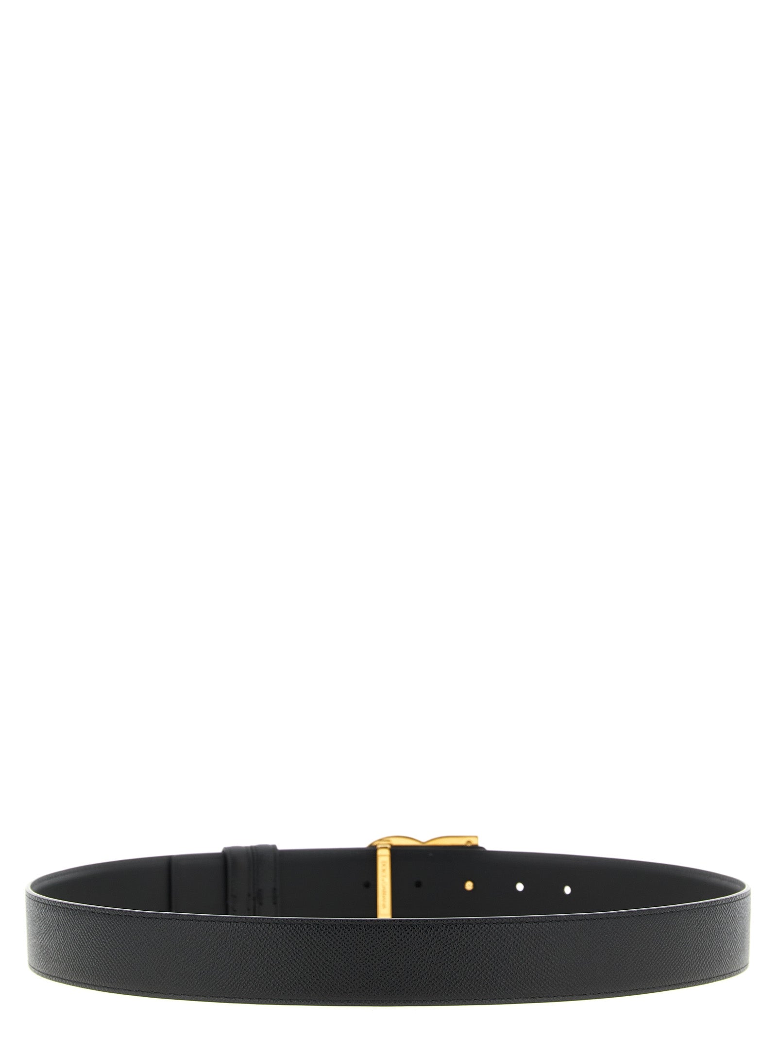 Belt by Dolce & Gabbana for men in bos taurus calfskin leather black, palladium & signature features a bohemian chic silhouette, showcasing the bohemian chic Bos Taurus Calfskin Leather Belt design with a sophisticated bohemian chic finish.