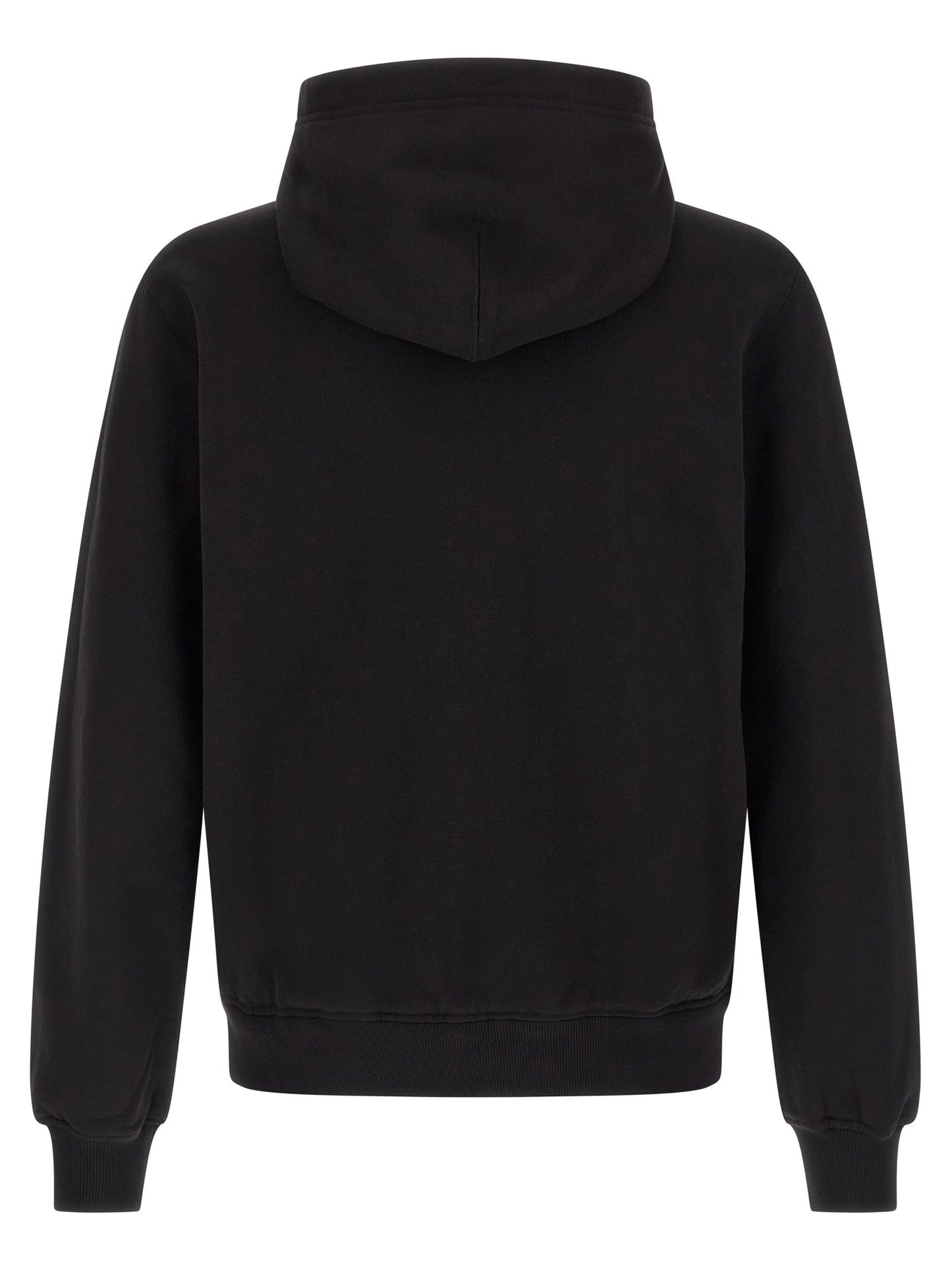 Sweatshirt Hoodie by Dolce & Gabbana for men in cotton black features an luminous silhouette, showcasing a sophisticated hooded neckline and for a truly luminous look.