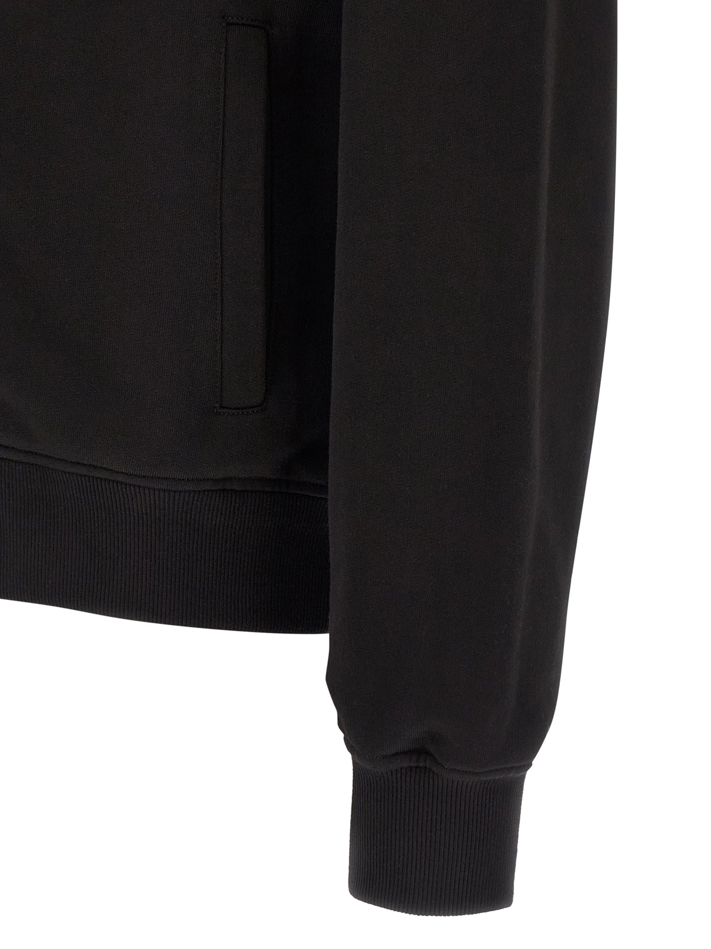 Sweatshirt Hoodie by Dolce & Gabbana for men in cotton black features an avant-garde silhouette, showcasing a sophisticated and detail for a truly avant-garde finish.