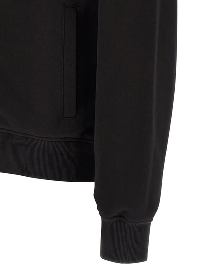 Sweatshirt Hoodie by Dolce & Gabbana for men in cotton black features an avant-garde silhouette, showcasing a sophisticated and detail for a truly avant-garde finish.