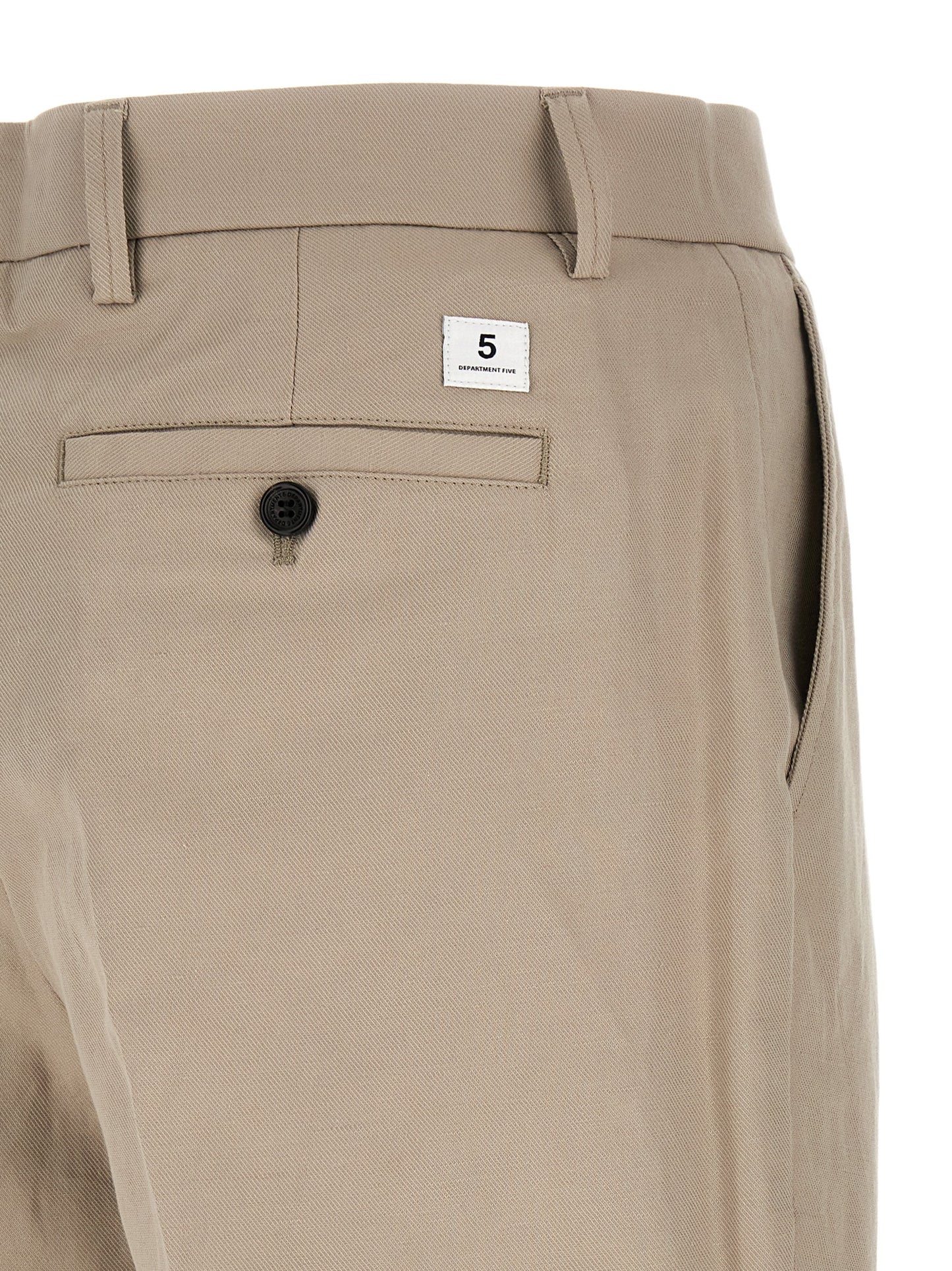 Casual Pants by Department 5 for men in cotton & linen beige features an sophisticated and wide with a precise long, creating a sophisticated and sophisticated silhouette.