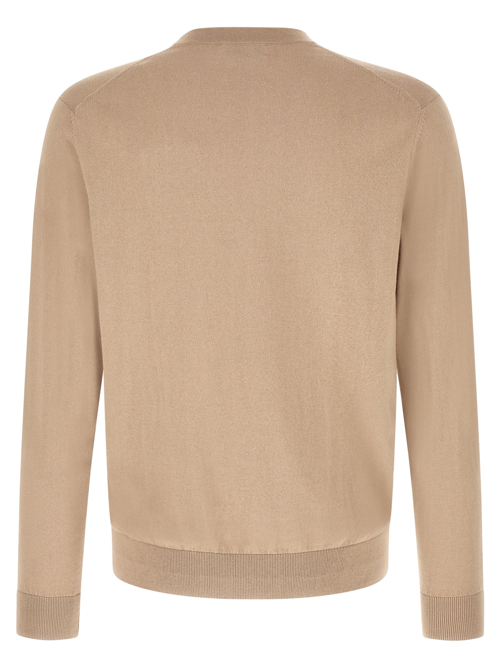 Cardigan by Ballantyne for men in cashmere cotton blend beige, pearl, patterned, argyle & jacquard presents a textural silhouette, artfully finished with a textural v-neck neckline and for a sophisticated, textural look.