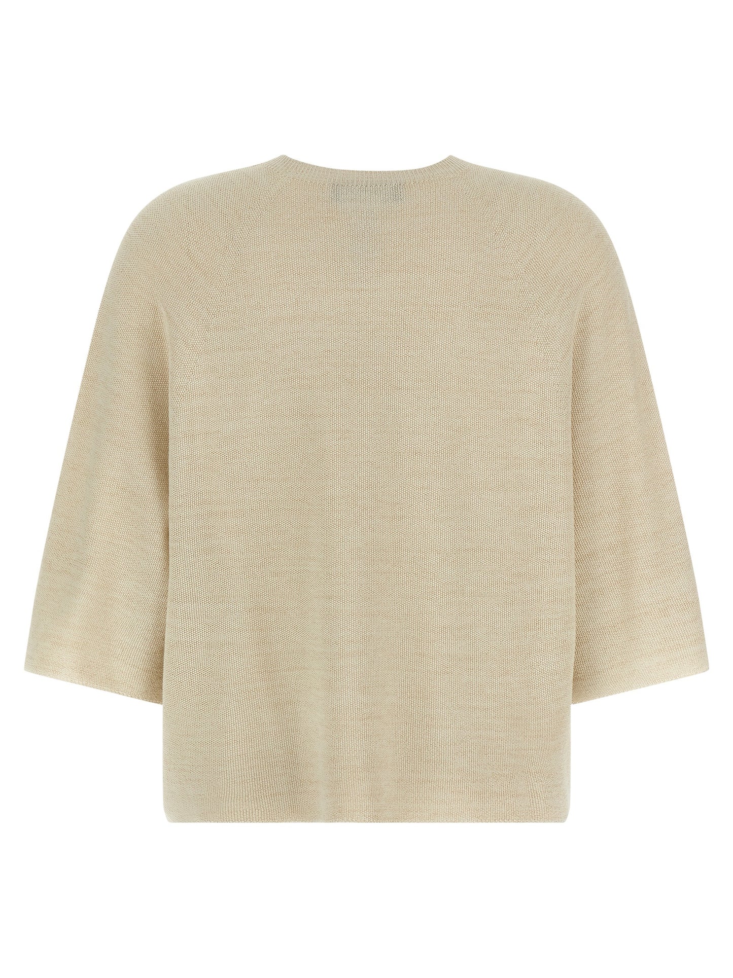 Cardigan by Fabiana Filippi for women in viscose polyester cotton gold showcases a captivating silhouette, artfully detailed with a captivating and crew neckline for a truly sophisticated captivating look.