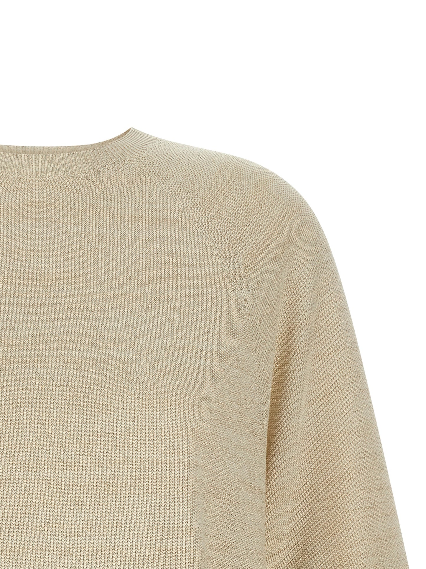 Cardigan by Fabiana Filippi for women in viscose polyester cotton gold features a nuanced silhouette with a refined crew neckline and nuanced detailing for a sophisticated look.