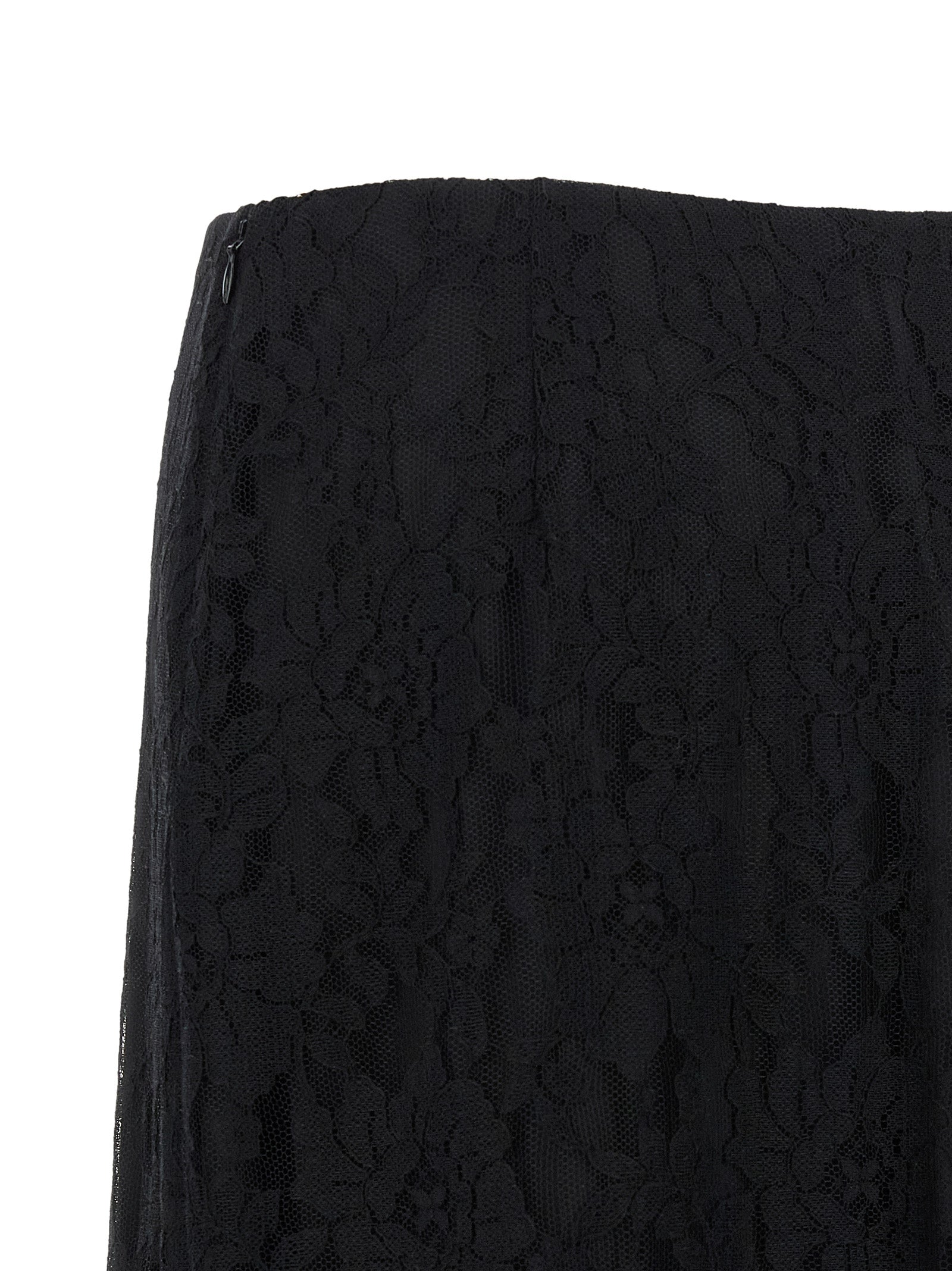 Skirt by Valentino Garavani for women in polyamide cotton chiffon black features an relaxed-yet-refined silhouette that elegantly showcases the Women's Flared Asymmetrical Polyamide Cotton Chiffon Midi Skirt design and sophisticated midi.