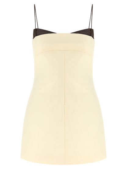 Entire Studios Beige Cotton Short Dress