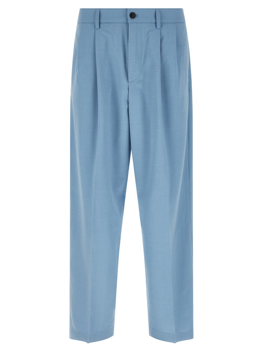 Department 5 Men's Straight Leg Wide Stretch Viscose Polyester Chinos Pants - Light Blue