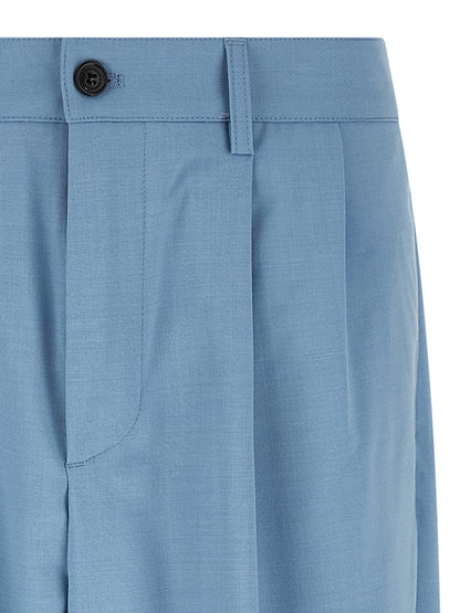 Department 5 Men's Straight Leg Wide Stretch Viscose Polyester Chinos Pants - Light Blue