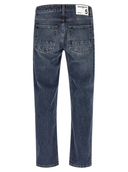 Jeans by Department 5 for men in stretch denim cotton blue features an sophisticated and straight-leg & regular-fit with a precise long, creating a sophisticated and sophisticated silhouette.