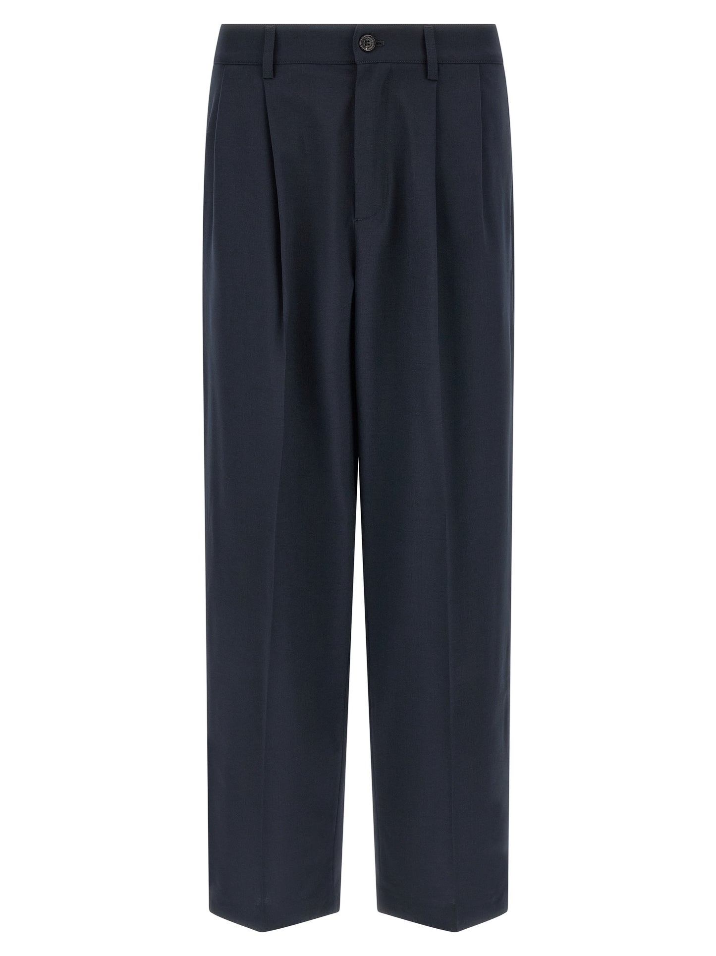 Chinos Pants by Department 5 for men in stretch viscose polyester blue features an contemporary silhouette, showcasing a sophisticated straight-leg, relaxed-fit & wide and long with a refined for a truly contemporary aesthetic.