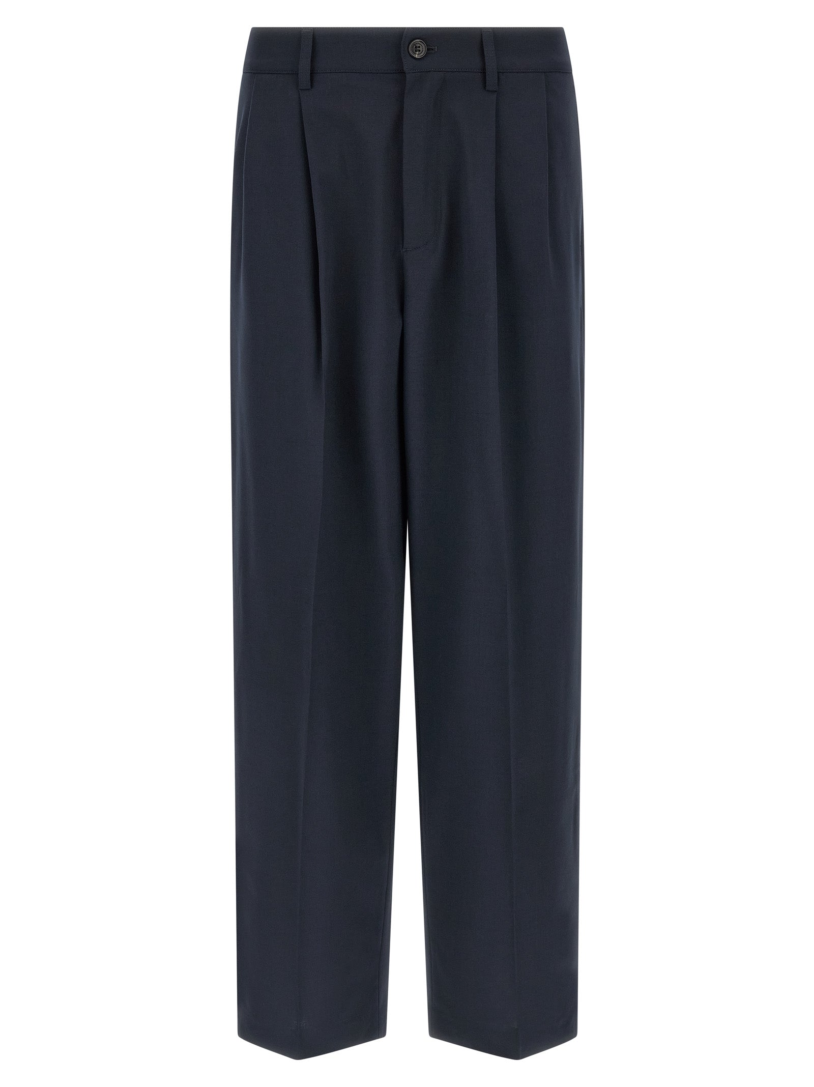 Chinos Pants by Department 5 for men in stretch viscose polyester blue features an contemporary silhouette, showcasing a sophisticated straight-leg, relaxed-fit & wide and long with a refined for a truly contemporary aesthetic.