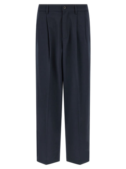 Chinos Pants by Department 5 for men in stretch viscose polyester blue features an contemporary silhouette, showcasing a sophisticated straight-leg, relaxed-fit & wide and long with a refined for a truly contemporary aesthetic.