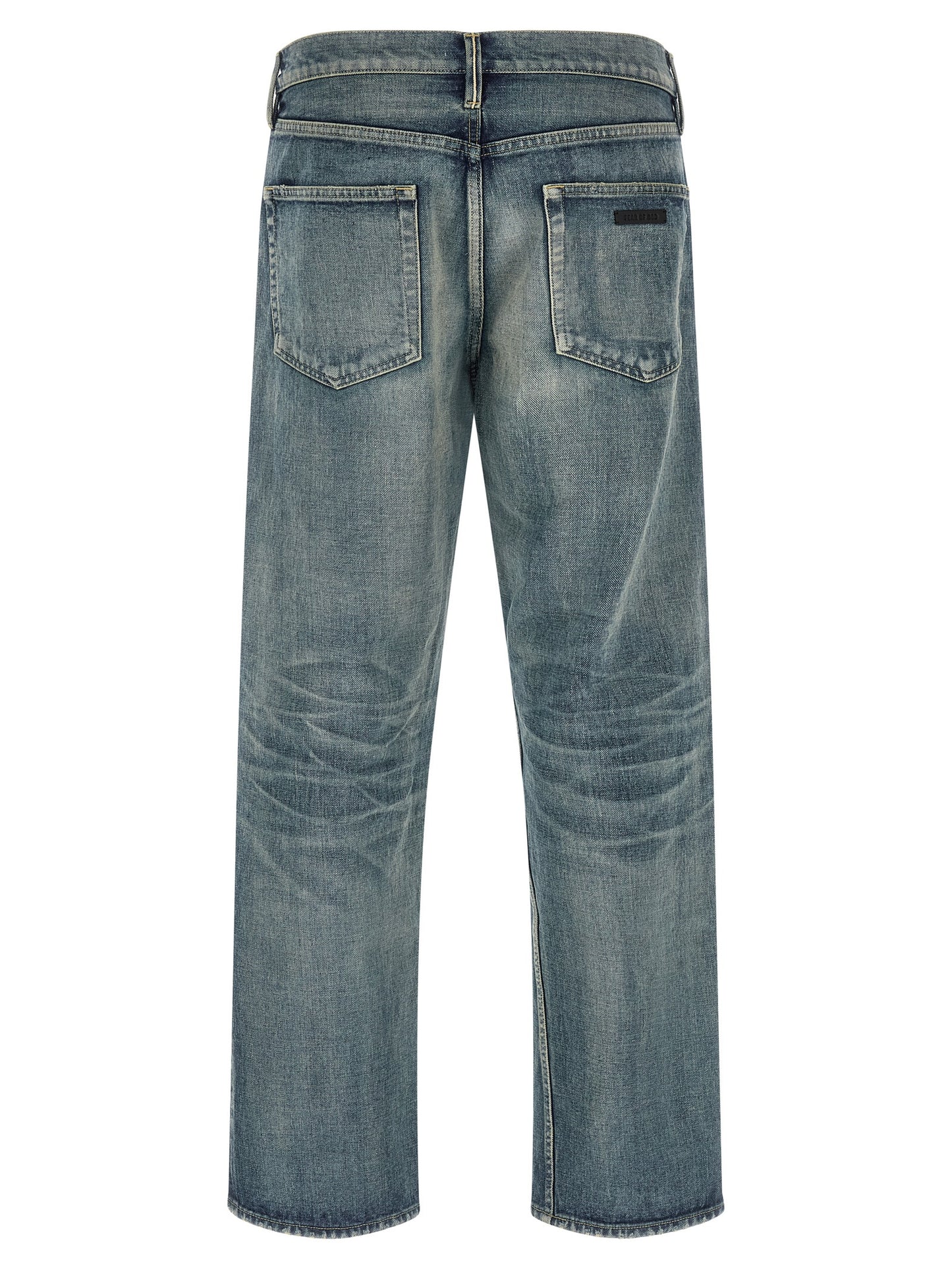 Jeans by Fear Of God for men in cotton denim light-blue features a refined silhouette with a refined straight-leg, defined by a and a refined long for a refined finish.