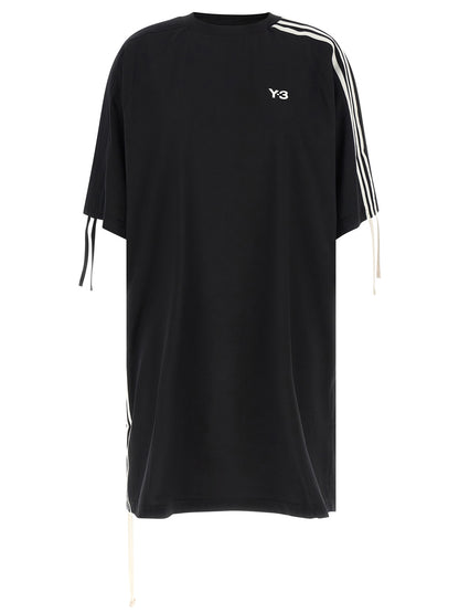 Y-3 Black Polyester Short Dress
