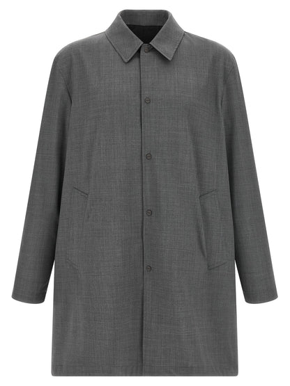 Overcoat by Herno for men in polyester wool multicolor features a contemporary silhouette showcasing a contemporary shirt-collar neckline and refined water-resistant, lightweight & pockets for a sophisticated finish.