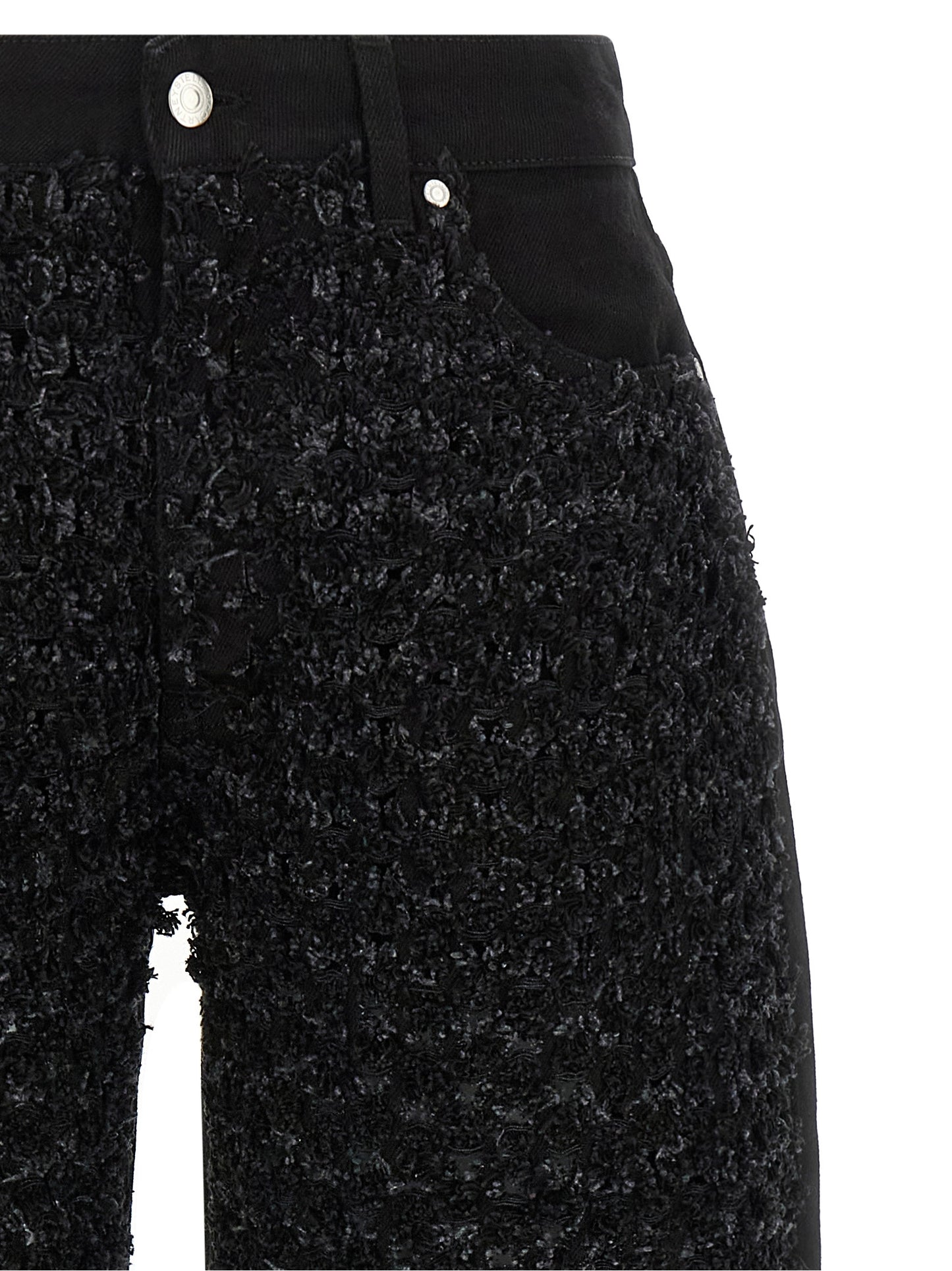 Jeans by Stella McCartney for women in denim cotton black presents a tailored silhouette, showcasing a tailored straight-leg, relaxed-fit & wide and long cut with a refined for a truly tailored aesthetic.