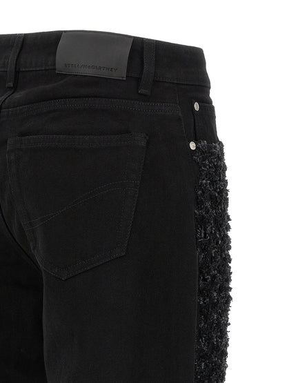 Jeans by Stella McCartney for women in denim cotton black features an sophisticated and straight-leg, relaxed-fit & wide with a precise long, creating a sophisticated and sophisticated silhouette.