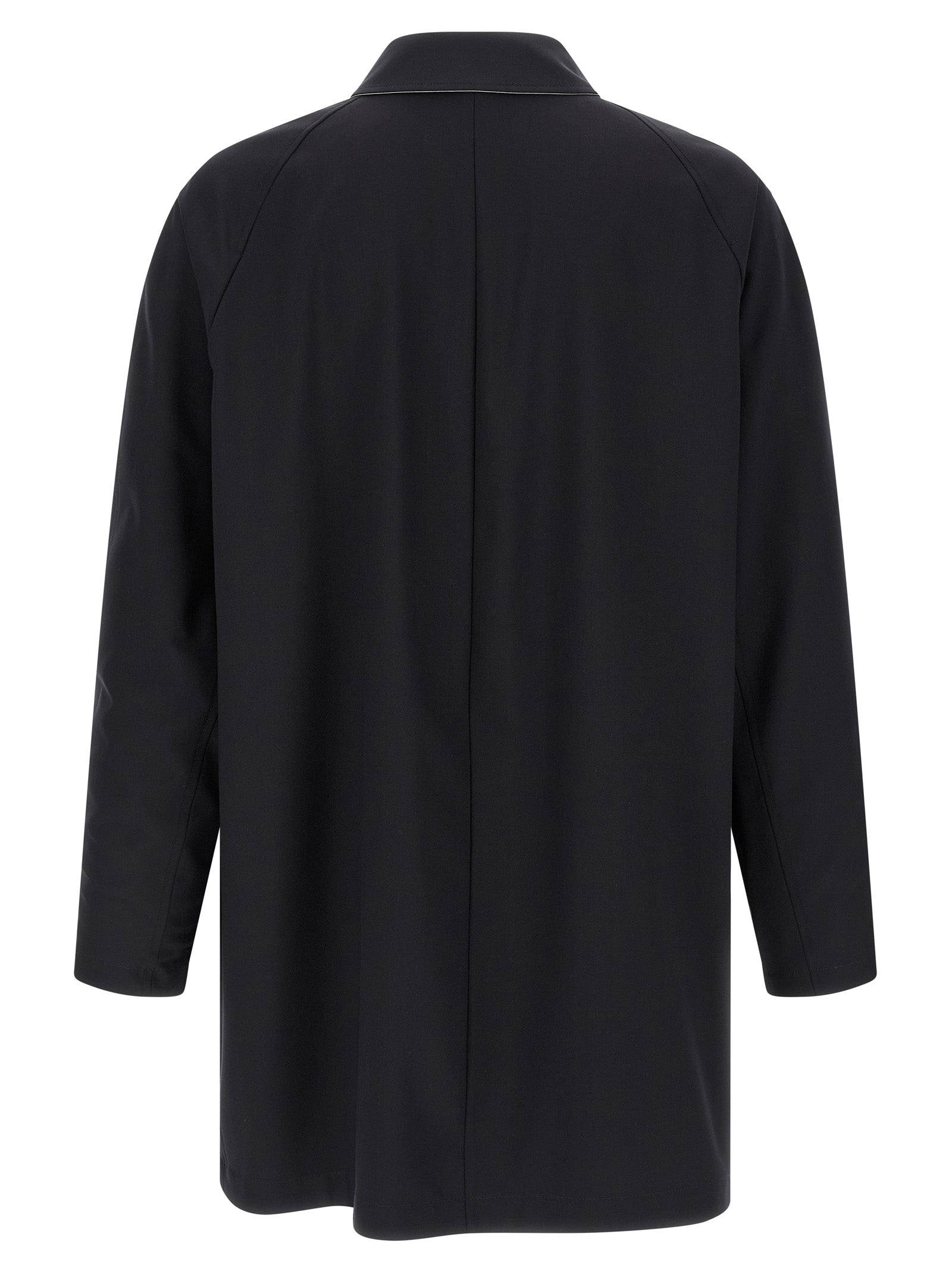 Overcoat by Herno for men in polyester wool multicolor presents a luxurious silhouette, showcasing a luxurious shirt-collar neckline and sophisticated water-resistant, lightweight & pockets for a premium, luxurious look.