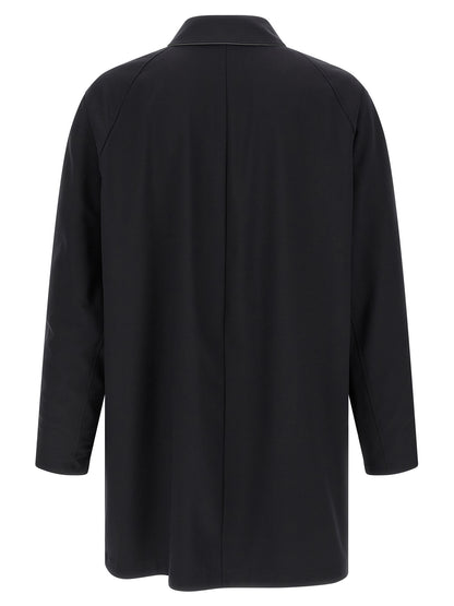 Overcoat by Herno for men in polyester wool multicolor presents a luxurious silhouette, showcasing a luxurious shirt-collar neckline and sophisticated water-resistant, lightweight & pockets for a premium, luxurious look.