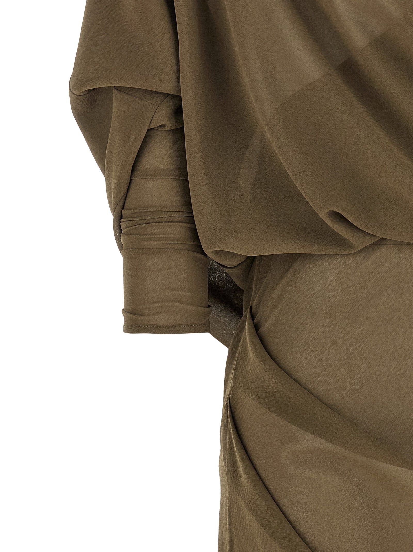 Dress by Entire Studios for women in polyester bicolour, green & transparent features an eye catching silhouette with a sophisticated , elegant , and a refined long for a eye catching aesthetic.