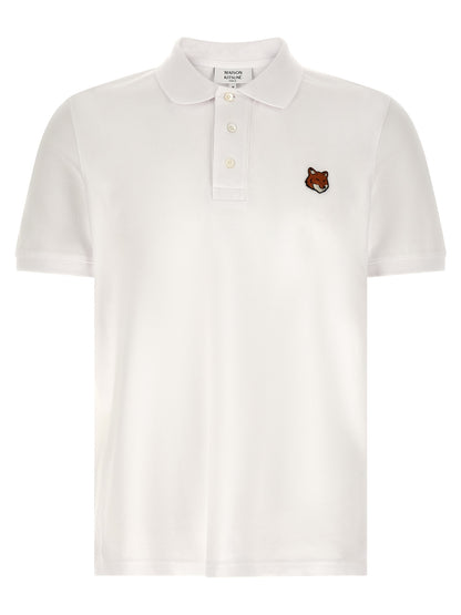 Polo Shirt by Maison Kitsuné for men in cotton white presents a distinguished silhouette, showcasing a sophisticated and distinguished short-sleeve for a truly distinguished finish.