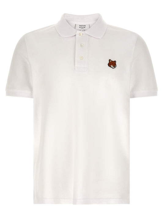 Polo Shirt by Maison Kitsuné for men in cotton white presents a distinguished silhouette, showcasing a sophisticated and distinguished short-sleeve for a truly distinguished finish.