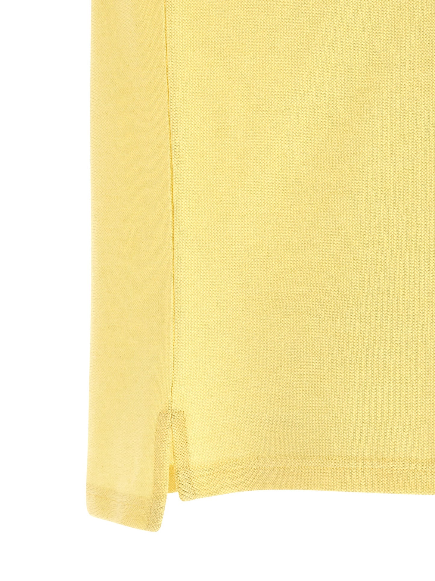 Polo Shirt by Saint Laurent for men in cotton bicolour & yellow showcases a sharp silhouette, detailed with a refined and sharp for a sophisticated finish.