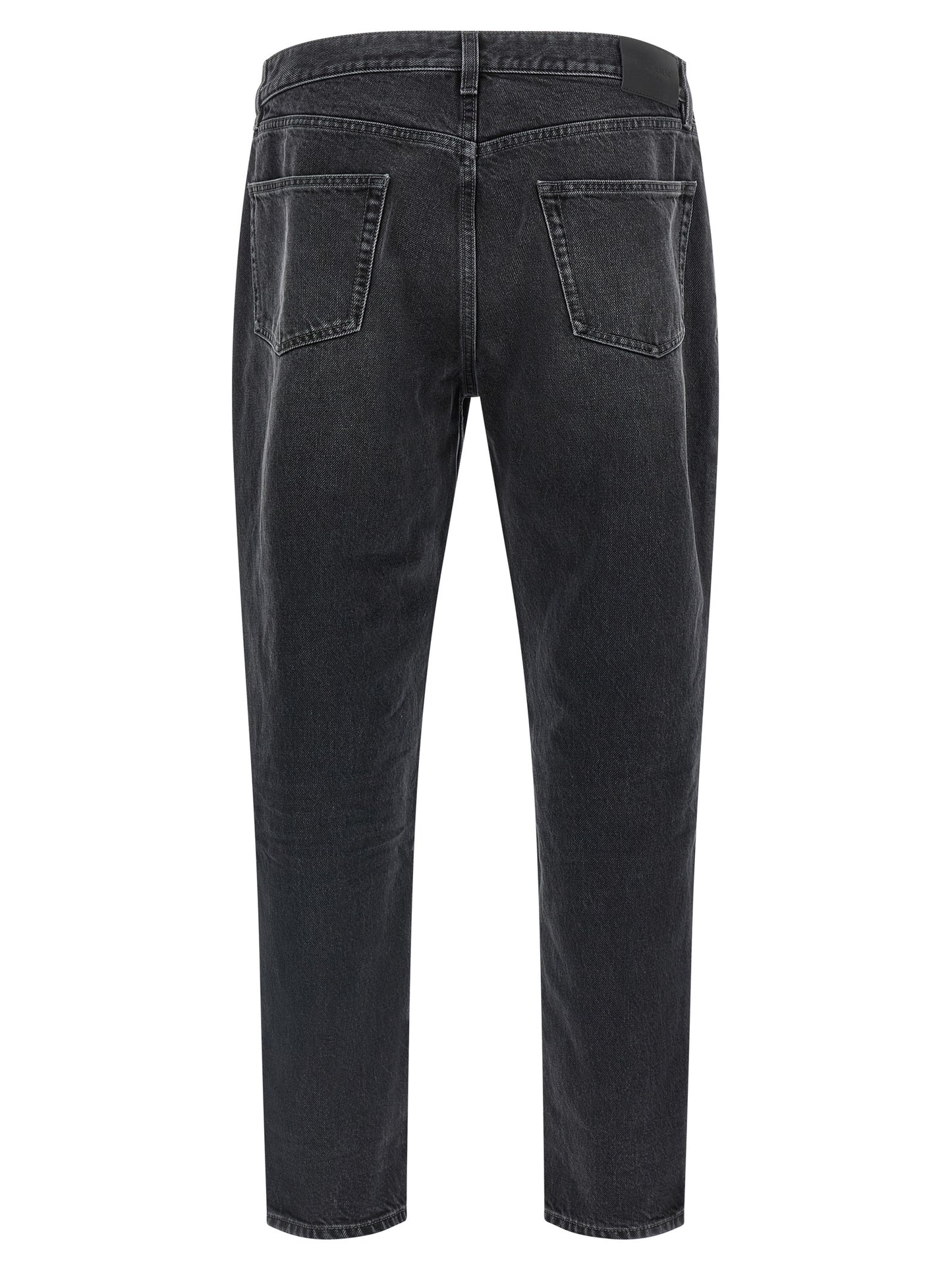 Jeans by Saint Laurent for men in cotton denim black presents a refined pantology silhouette, artfully defined by a refined pantology straight-leg, long, and a sophisticated .