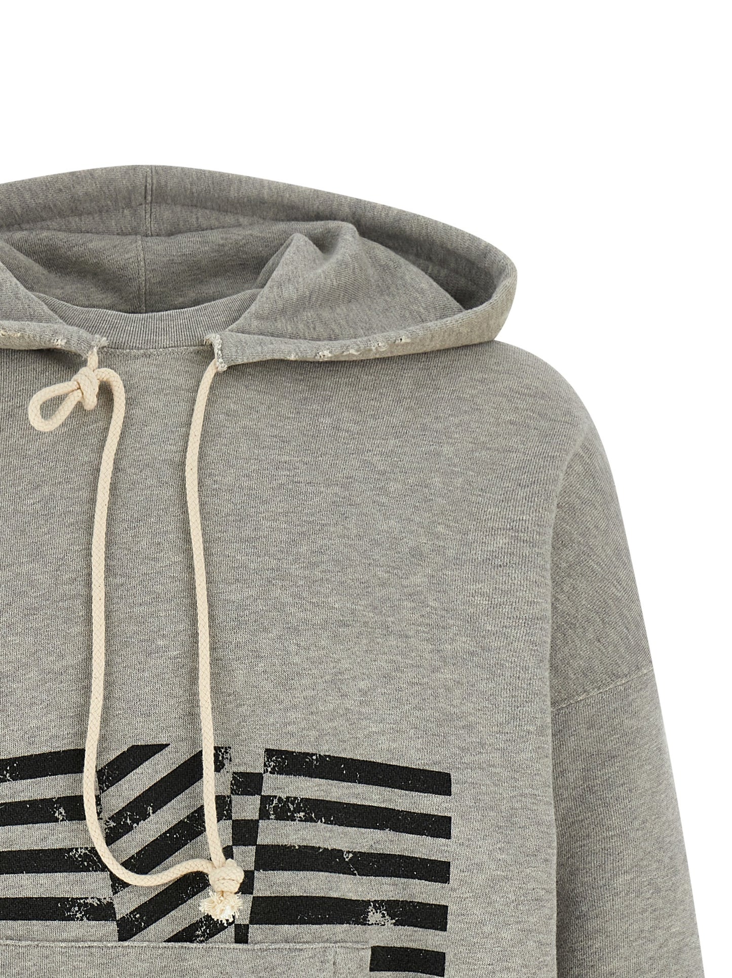 Sweatshirt Hoodie by Golden Goose for men in cotton gray & print showcases a city-ready silhouette, artfully detailed with a signature hooded neckline and for a city-ready finish.