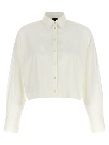 Blouse by PINKO for women in cotton pearl & white showcases a sublime silhouette, artfully detailed with a sublime and for a sophisticated, sublime finish.