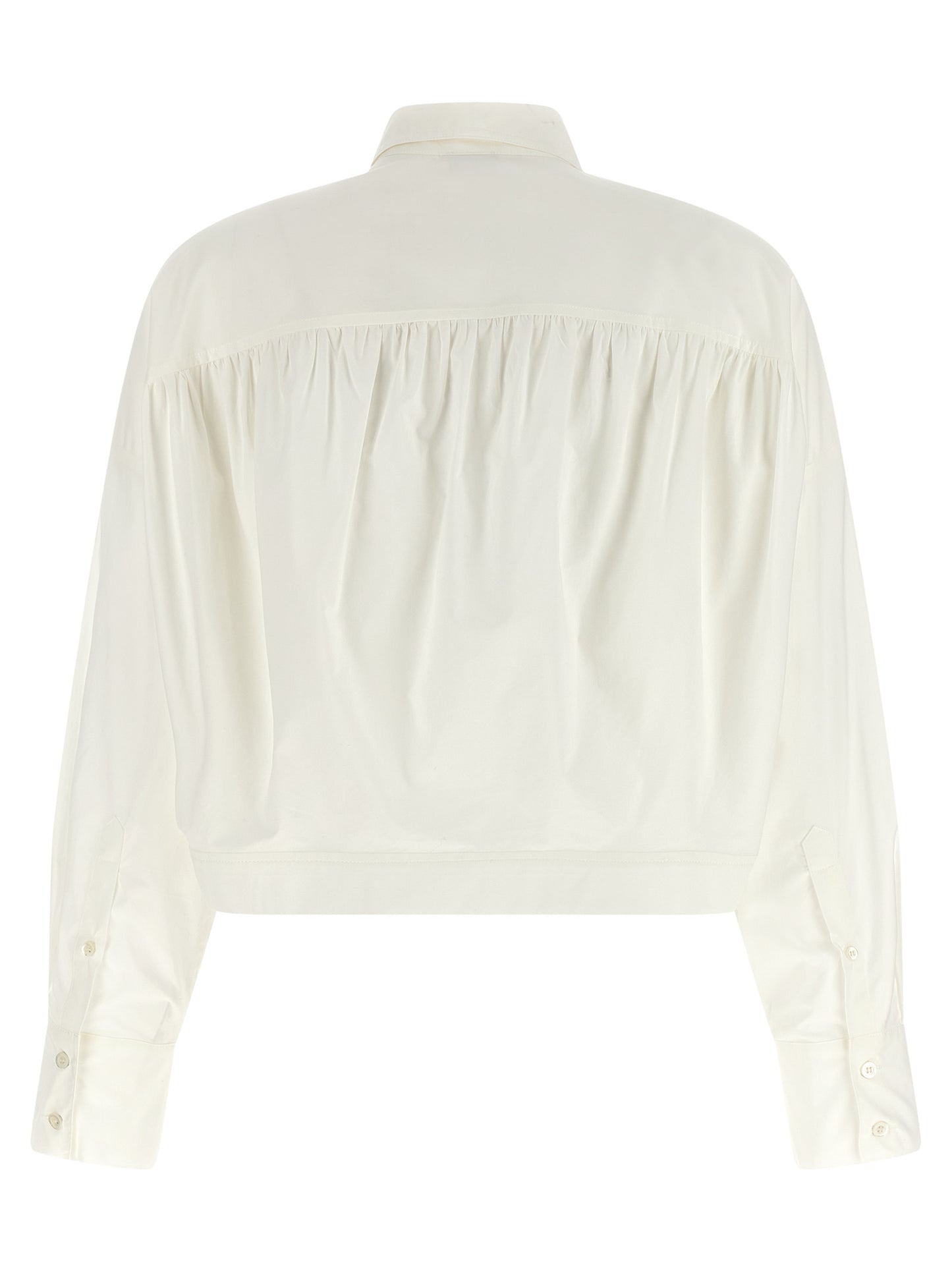 Blouse by PINKO for women in cotton pearl & white presents a discerning silhouette, showcasing a sophisticated and for a truly discerning finish.