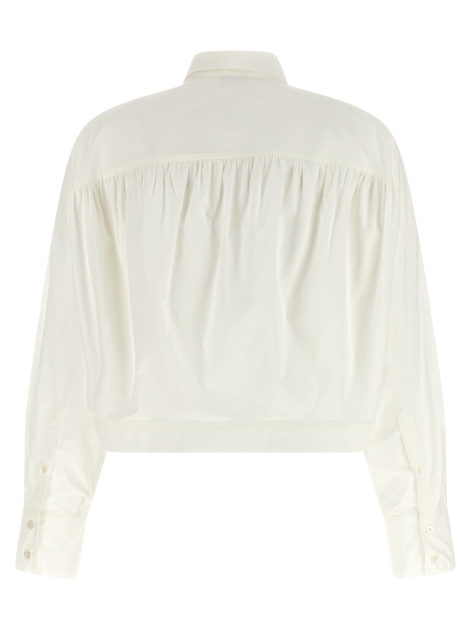 Blouse by PINKO for women in cotton pearl & white presents a discerning silhouette, showcasing a sophisticated and for a truly discerning finish.
