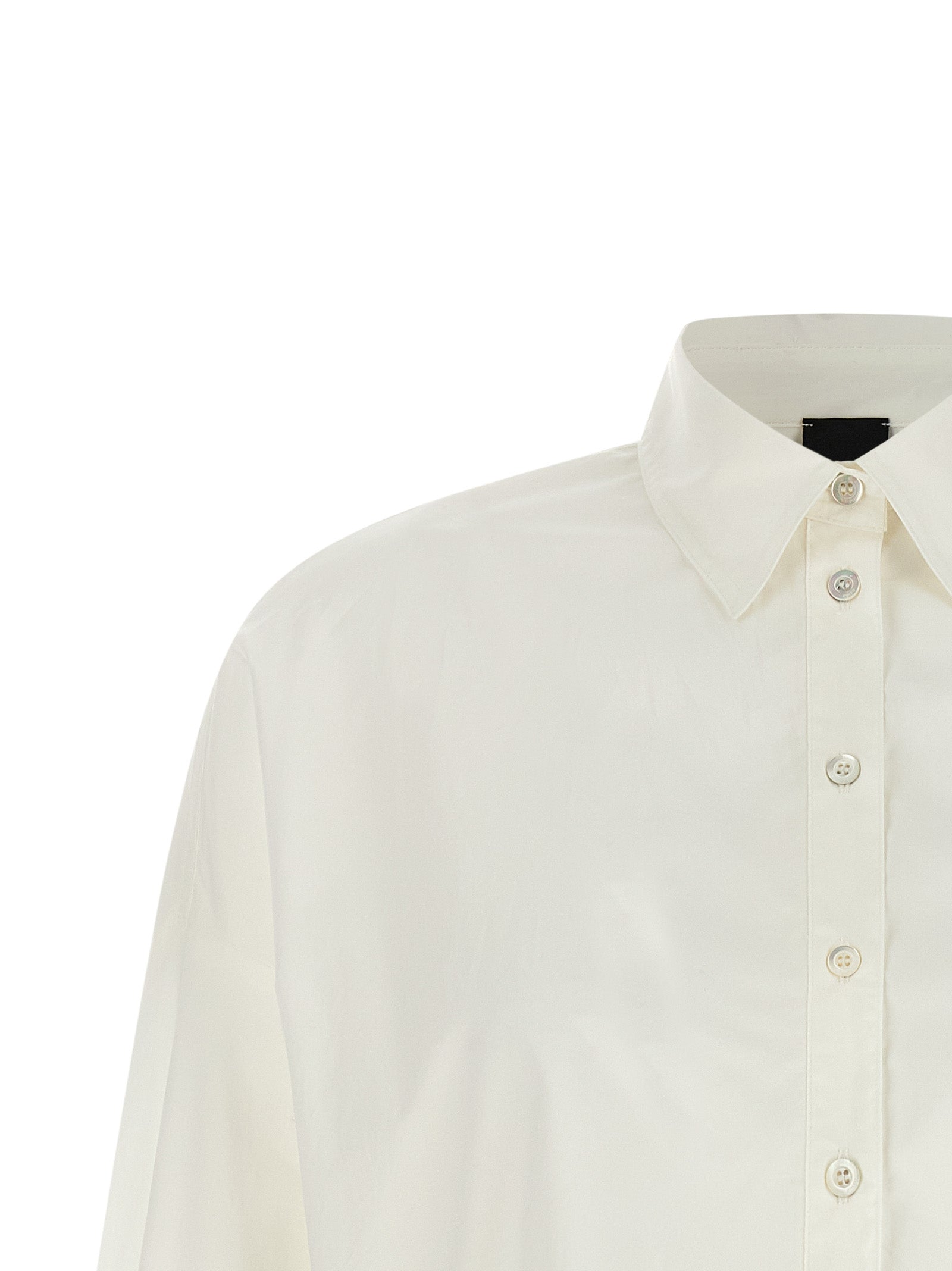 Blouse by PINKO for women in cotton pearl & white, featuring a nuanced and nuanced for a sophisticated finish.