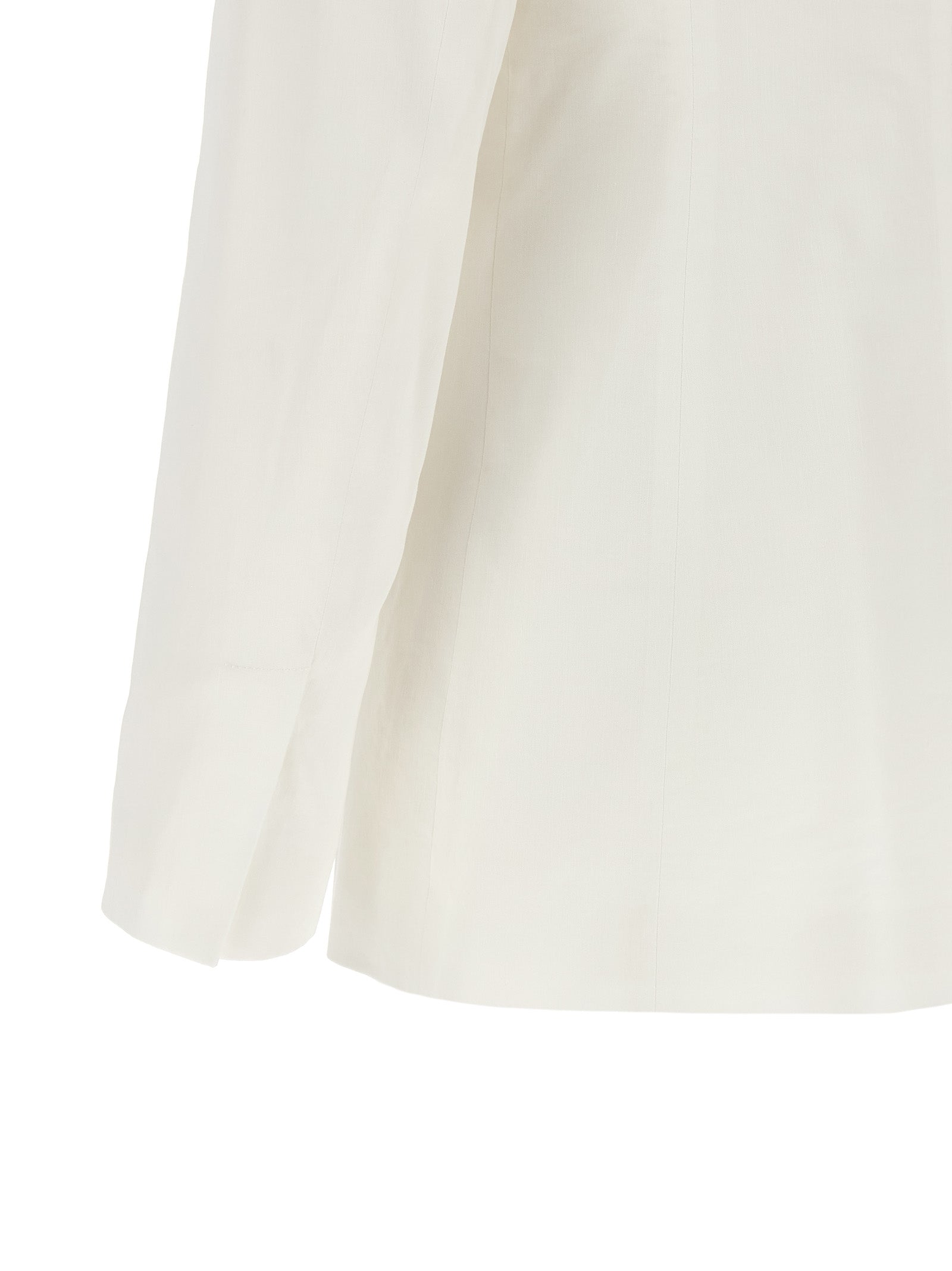 Blazer by PINKO for women in linen cotton & viscose horn & white presents a distinguished silhouette, detailed with a distinguished and distinctive for a truly sophisticated finish.