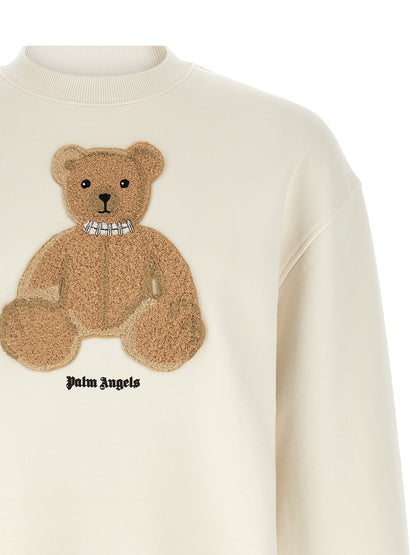 Sweatshirt by Palm Angels for men in white & print features an exquisite silhouette, showcasing and crew neckline details for a exquisite look.