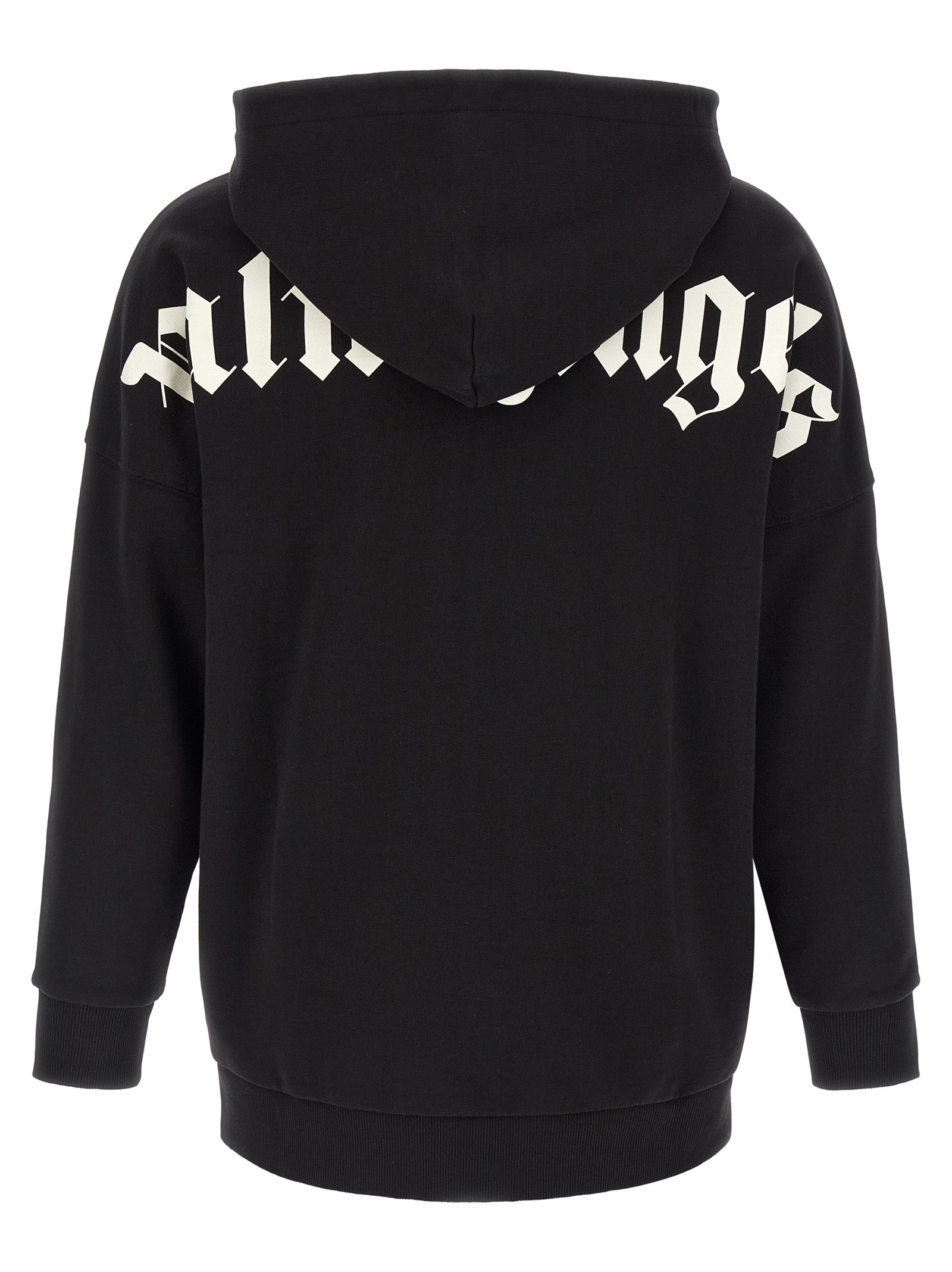 Sweatshirt Hoodie by Palm Angels for men in cotton bicolour, black, white & print features a edgy silhouette, detailed with a edgy hooded neckline and for a refined finish.