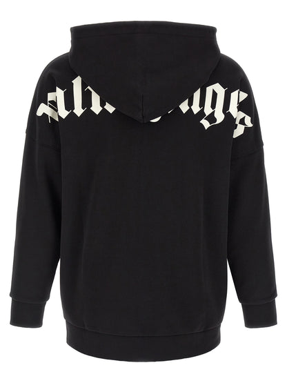 Sweatshirt Hoodie by Palm Angels for men in cotton bicolour, black, white & print features a edgy silhouette, detailed with a edgy hooded neckline and for a refined finish.