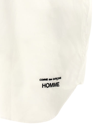 Shirt by Comme Des Garçons for men in cotton pearl & white showcases a sublime silhouette, artfully detailed with a sublime and for a sophisticated, sublime finish.