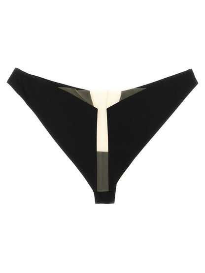 Underpants by Rick Owens for women in stretch nylon black showcases a sultry silhouette, offering a sultry fit from the Women's Stretch Nylon Underpants collection.