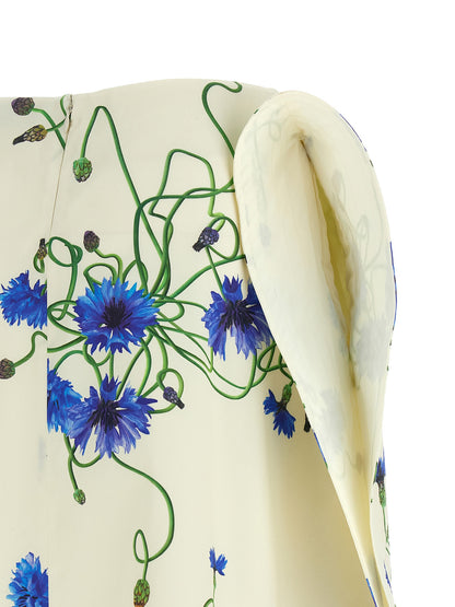 Skirt by Stella McCartney for women in cotton blue, floral & print features an tailored silhouette, artfully capturing the essence of Women's High Rise Cotton Mini Skirt in a sophisticated mini.